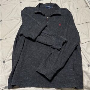 Ralph Lauren Charcoal Gray Half-Zip Sweater